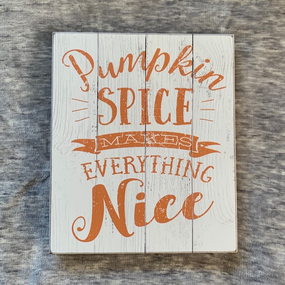 NEW Fall Quote Wood Pumpkin Spice Box Frame Decor